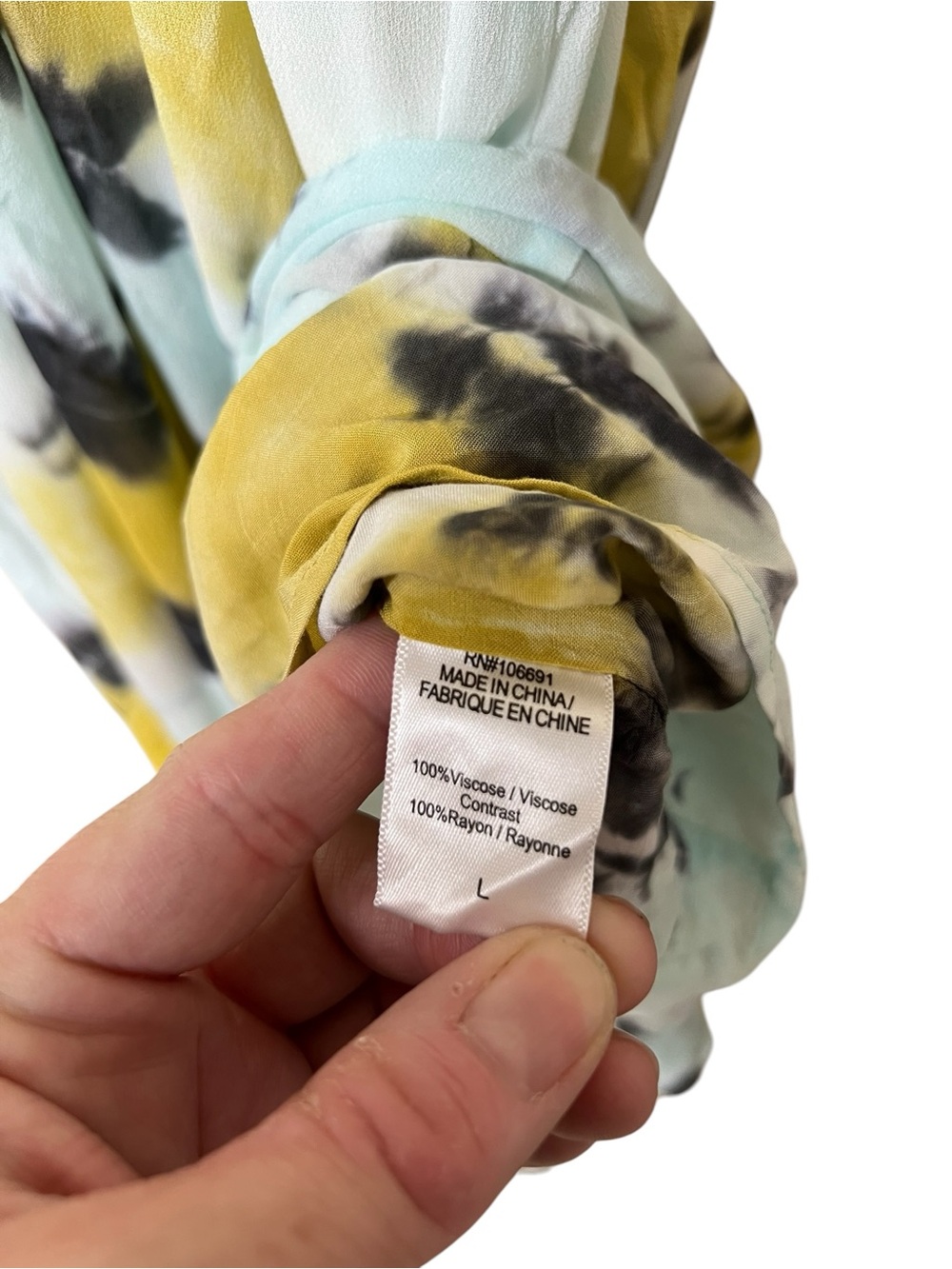 Young Fabulous & Broke Elie trapeze halter dress tie dye yellow black blue boho - Picture 12 of 13